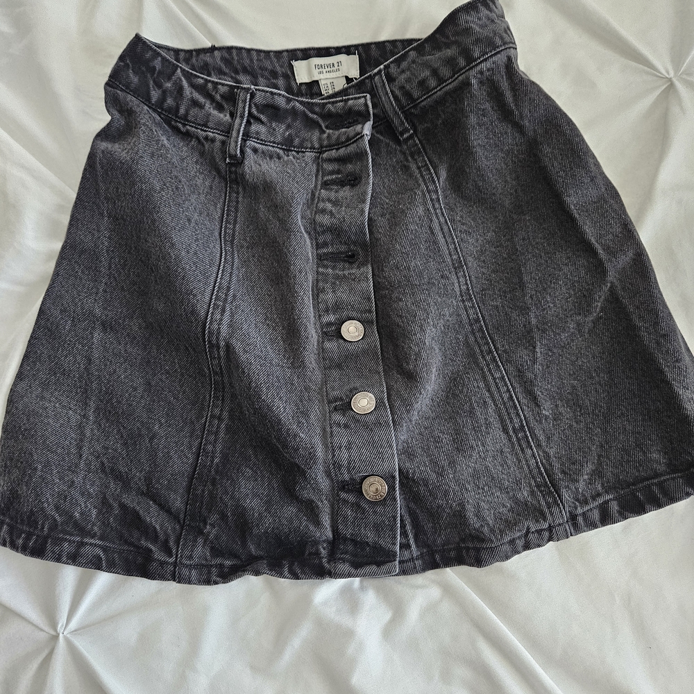 Forever 21 Black Denim Skirt
